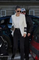 GIGI HADID Arrives at Chanel Fitting at Paris Fashion Week 01/17/2020