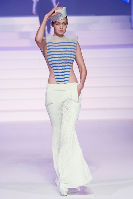 GIGI HADID at Jean-Paul Gaultier Haute Couture Show in Paris 01/22/2020
