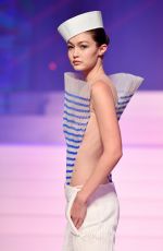 GIGI HADID at Jean-Paul Gualtier Haute Couture Show in Paris 01/22/2020