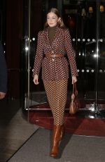 GIGI HADID Heading to Prada Dinner Party at Paris Fashion Week 01/19/2020