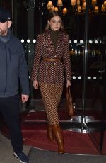 GIGI HADID Heading to Prada Dinner Party at Paris Fashion Week 01/19/2020