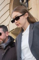 GIGI HADID Leaves Royal Monceau Hotel in Paris 01/19/2020