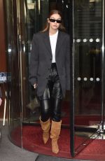 GIGI HADID Leaves Royal Monceau Hotel in Paris 01/19/2020