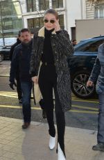 GIGI HADID Out and About in Paris 01/21/2020