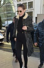 GIGI HADID Out and About in Paris 01/21/2020