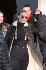 GIGI HADID Out and About in Paris 01/21/2020