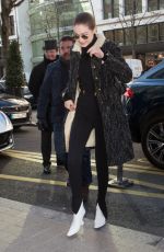 GIGI HADID Out and About in Paris 01/21/2020