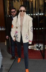 GIGI HADID Out and About in Paris 01/22/2020
