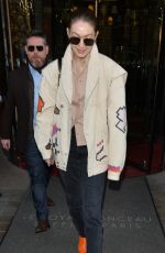 GIGI HADID Out and About in Paris 01/22/2020