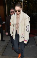 GIGI HADID Out and About in Paris 01/22/2020