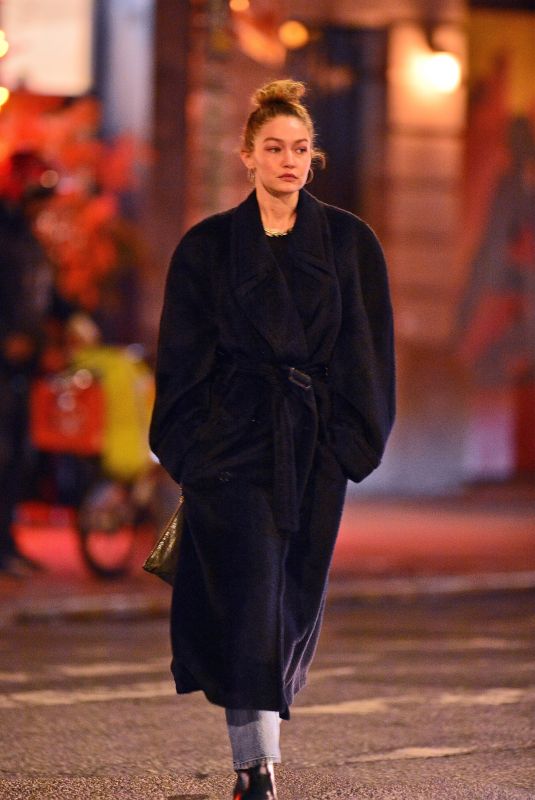 GIGI HADID Out in New York 01/15/2020