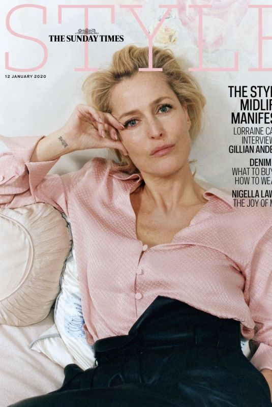 GILLIAN ANDERSON in The Sunday Time Style Magazine, January 2020