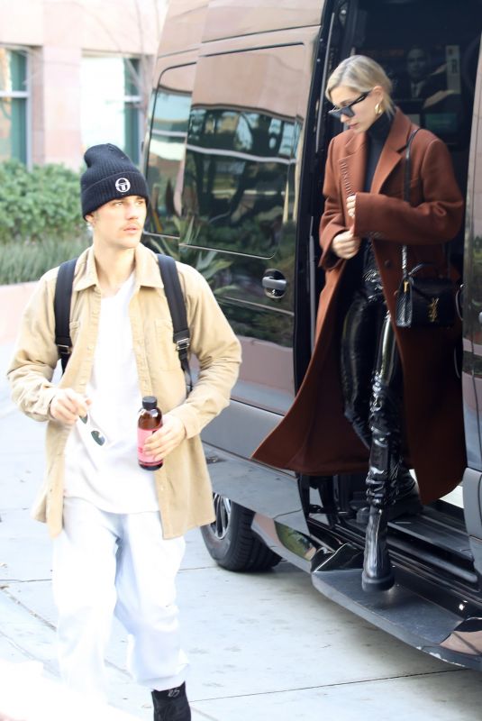 HAILEY and Justin BIEBER Arrive at Business Meeting in Santa Monica 01/14/2020