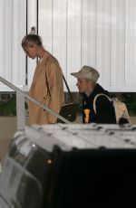 HAILEY and Justin BIEBER Arrives at Wednesday Night Church Services in Beverly Hills 01/08/2020