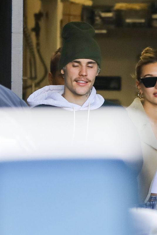 HAILEY and Justin BIEBER Leaves Il Pastaio in Beverly Hills 01/18/2020