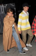 HAILEY and Justin BIEBER Leaves Night Church Service in Beverly Hills 01/29/2020