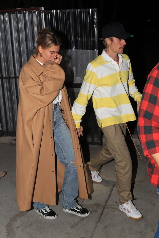 HAILEY and Justin BIEBER Leaves Night Church Service in Beverly Hills 01/29/2020