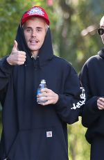 HAILEY and Justin BIEBER Out Hiking in Los Angeles 01/12/2020