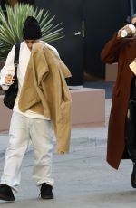 HAILEY and Justin Bieber Out in Santa Monica 01/14/2020