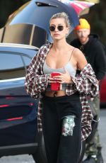 HAILEY BIEBER Arrives at 3rd Street Dance in Los Angeles 01/09/2020