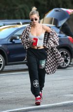HAILEY BIEBER Arrives at 3rd Street Dance in Los Angeles 01/09/2020