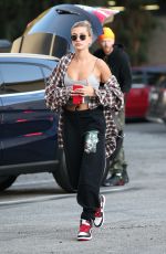 HAILEY BIEBER Arrives at 3rd Street Dance in Los Angeles 01/09/2020