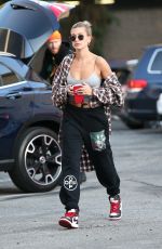 HAILEY BIEBER Arrives at 3rd Street Dance in Los Angeles 01/09/2020