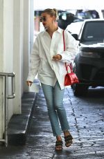 HAILEY BIEBER Arrives at a Skincare Clinic in Beverly Hills 01/24/2020