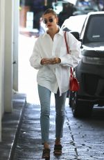 HAILEY BIEBER Arrives at a Skincare Clinic in Beverly Hills 01/24/2020