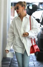 HAILEY BIEBER Arrives at a Skincare Clinic in Beverly Hills 01/24/2020
