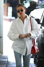 HAILEY BIEBER Arrives at a Skincare Clinic in Beverly Hills 01/24/2020