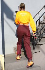 HAILEY BIEBER Arrives at Dance Studio in West Hollywood 01/15/2020