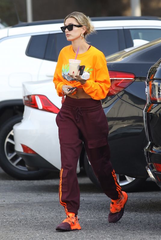 HAILEY BIEBER Arrives at Dance Studio in West Hollywood 01/15/2020