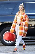 HAILEY BIEBER Arrives at Dance Studio in West Hollywood 01/29/2020
