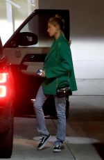 HAILEY BIEBER Arrives at Wednesday Church Services in Beverly Hills 01/15/2020