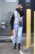 HAILEY BIEBER Leaves Honor Bar in Beverly Hills 01/09/2020
