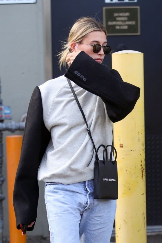HAILEY BIEBER Leaves Honor Bar in Beverly Hills 01/09/2020