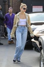 HAILEY BIEBER Leaves Il Pastaio Restaurant in Beverly Hills 01/18/2020