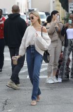 HAILEY BIEBER Leaves M Cafe in Beverly Hills 01/11/2020