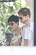 HALSEY and Evan Peters Out for Llunch at a Beach on the Gold Coast 01/03/2020
