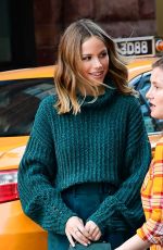 HALSTON SAGE Arrives at Build Series in New York 01/15/2020