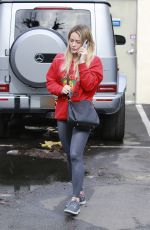 HILARY DUFF Arrives at a Nail Salon in Los Angeles 01/21/2020