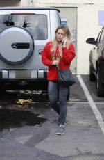 HILARY DUFF Arrives at a Nail Salon in Los Angeles 01/21/2020