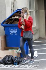 HILARY DUFF Arrives at a Nail Salon in Los Angeles 01/21/2020