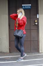 HILARY DUFF Arrives at a Nail Salon in Los Angeles 01/21/2020