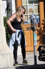 HILARY DUFF at a Gym in Los Angeles 01/29/2020
