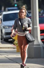 HILARY DUFF at a Gym in Studio City 01/15/2020