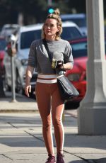 HILARY DUFF at a Gym in Studio City 01/15/2020