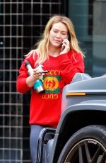 HILARY DUFF Leaves a Gym in Los Angeles 01/21/2020