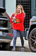 HILARY DUFF Leaves a Gym in Los Angeles 01/21/2020